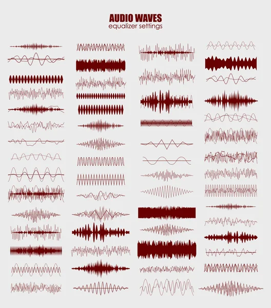 Grandes ondas sonoras de color — Archivo Imágenes Vectoriales