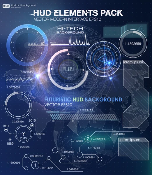 HUD fundo espaço exterior —  Vetores de Stock