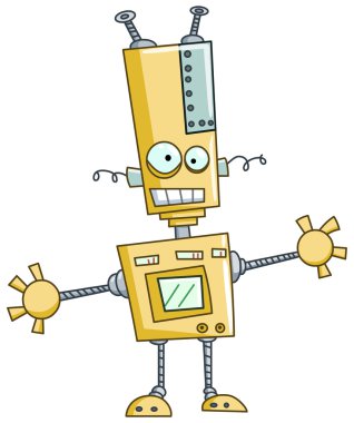 vektör komik robot