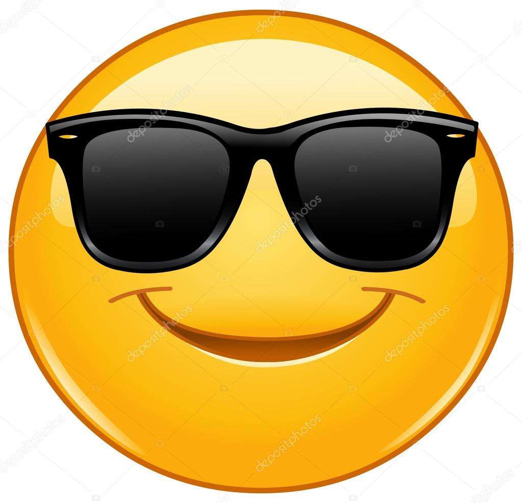 Smiling emoticon with sunglasses Stock Illustration by ©yayayoyo #102684970