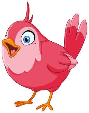 Vector singing bird clipart