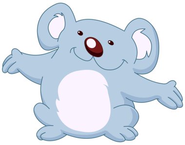 Gülümseyen koala sunulması