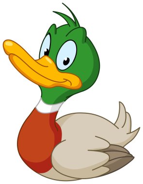 Vektör gülümseyen ördek