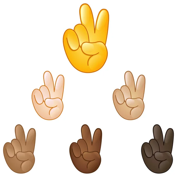 Mano della vittoria emoji — Vettoriale Stock