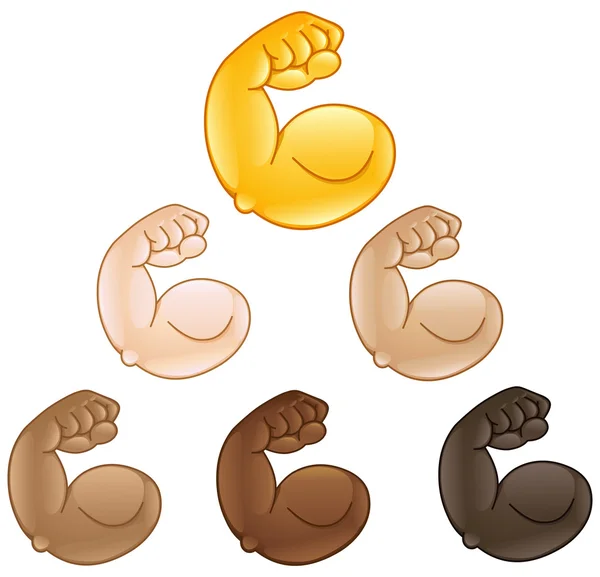 Zgięte biceps ręka emoji — Wektor stockowy