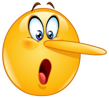 Lying face emoticon clipart