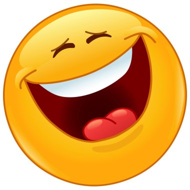 Laughing out loud with closed eyes emoticon clipart