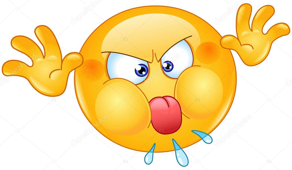 Enojado Travieso Emoticono Emoji Cara Haciendo Una Mueca Sacando