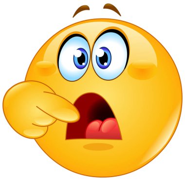 Aç emoji simgesi ağzını göstererek yemek istiyor..