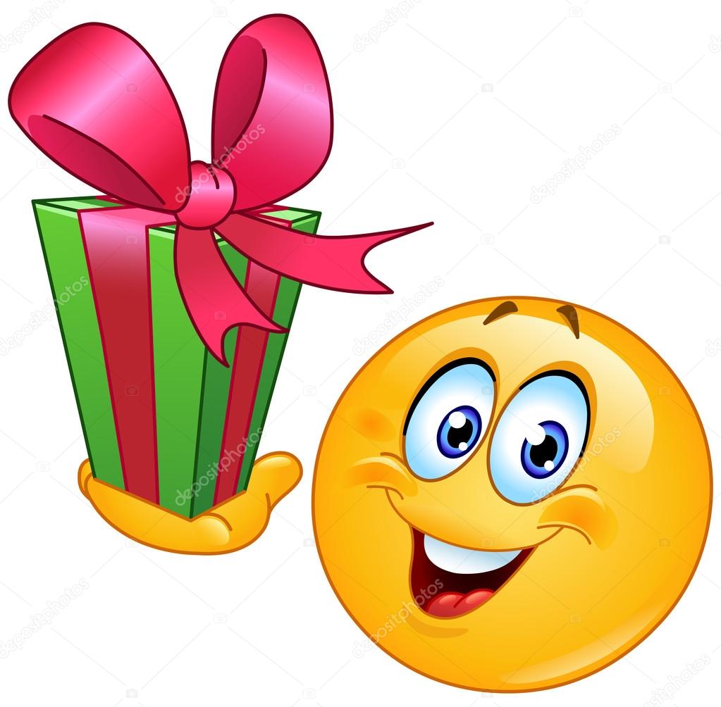 Emoticon with gift