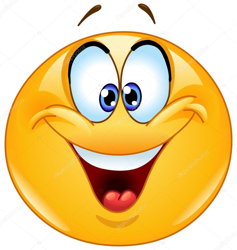 Single eye happy face emoticon Stock Photo - Alamy