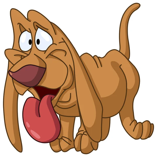 Lengua fuera perro — Vector de stock