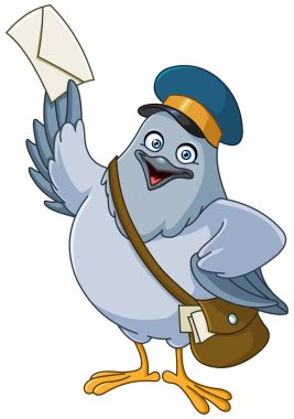 Carrier pigeon cartoon clipart