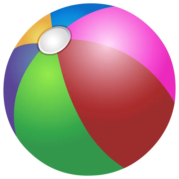 Colorful beach ball — Stock Vector