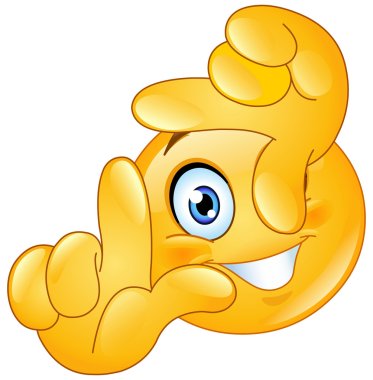 Frame of fingers emoticon clipart