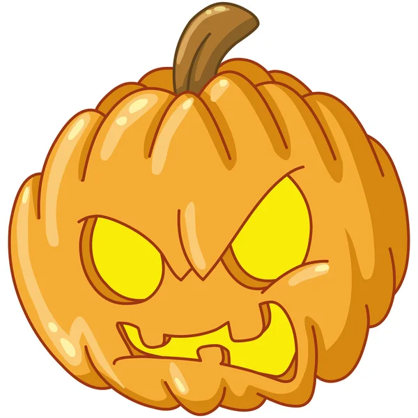 Angry pumpkin — Stock Vector