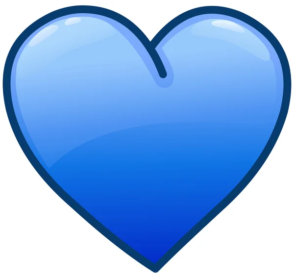 Icono corazón azul — Archivo Imágenes Vectoriales