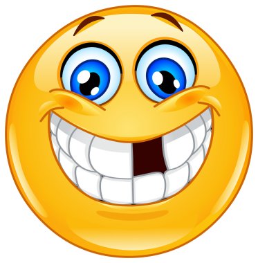 Emoticon with missing teeth clipart