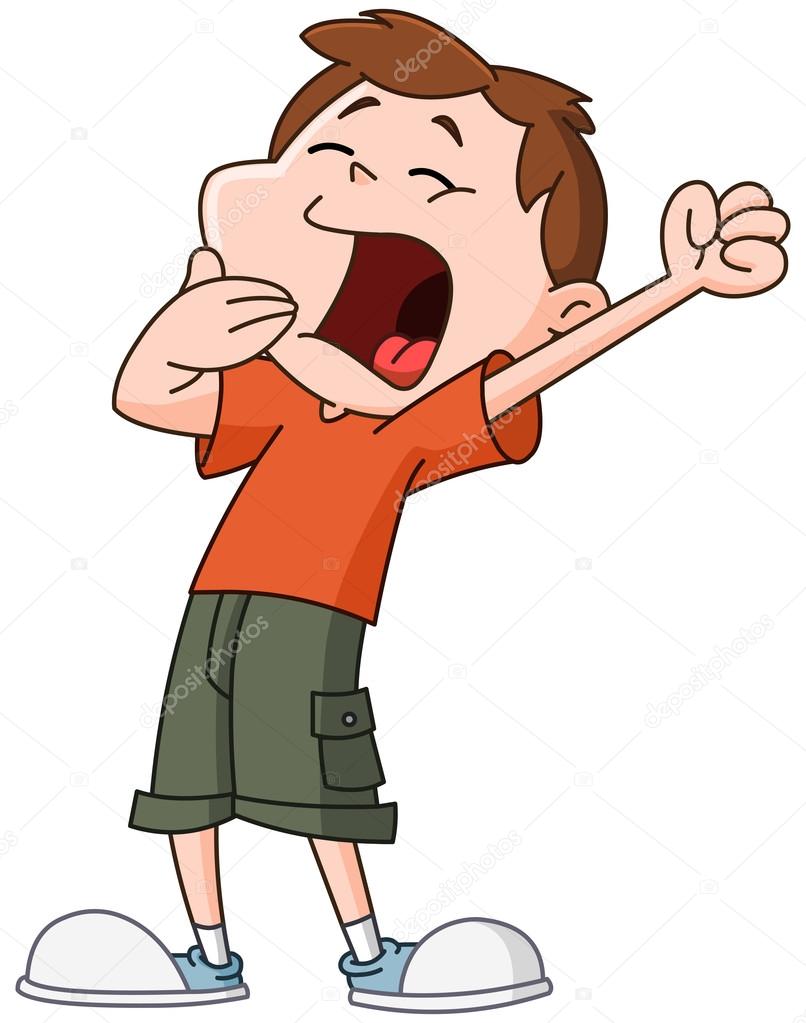 Vector yawn kid — Stock Vector © yayayoyo 93414046