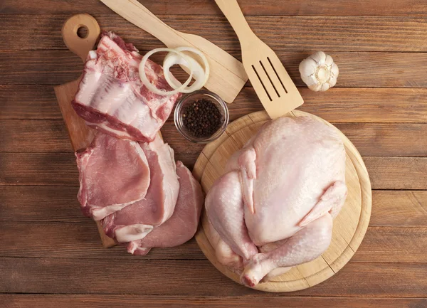 돼지고기와 닭고기 — 스톡 사진