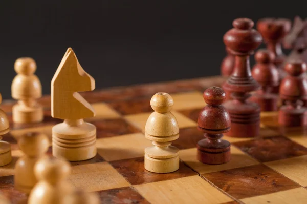 Houten schaak — Stockfoto