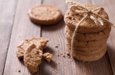 Çikolata parçacıklı kurabiye. 