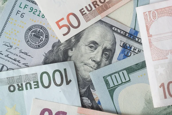 Dollar and Euro — Stock Photo, Image