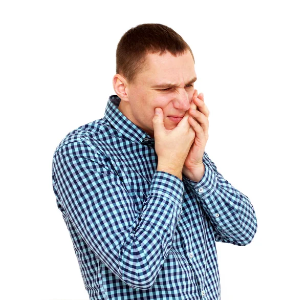 Joven con dolor de dientes —  Fotos de Stock