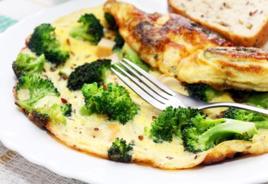Brokoli omlet. Kahvaltı