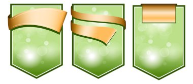 Şerit ile yeşil etiket