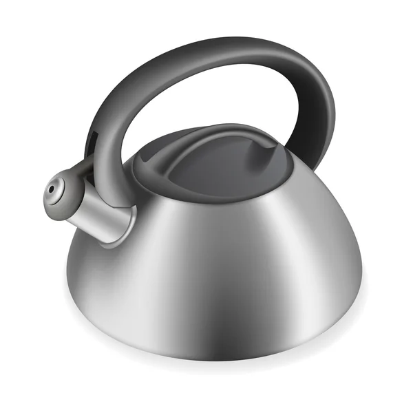 Iron kettle with a whistle — Stock Vector