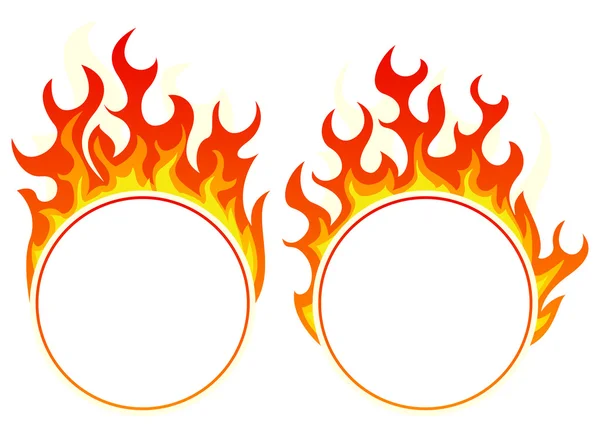 Спалювання круглі кадрів — стоковий вектор