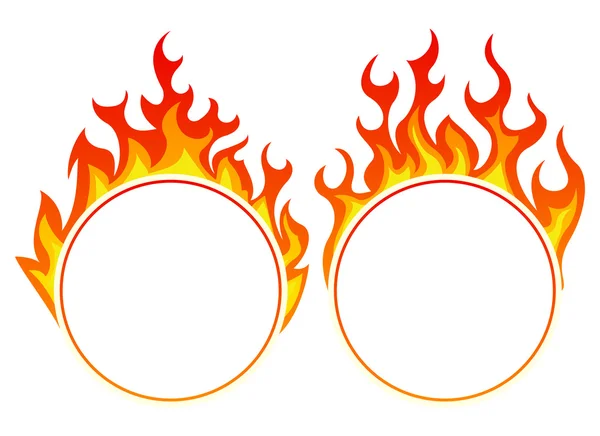 Спалювання круглі кадрів — стоковий вектор