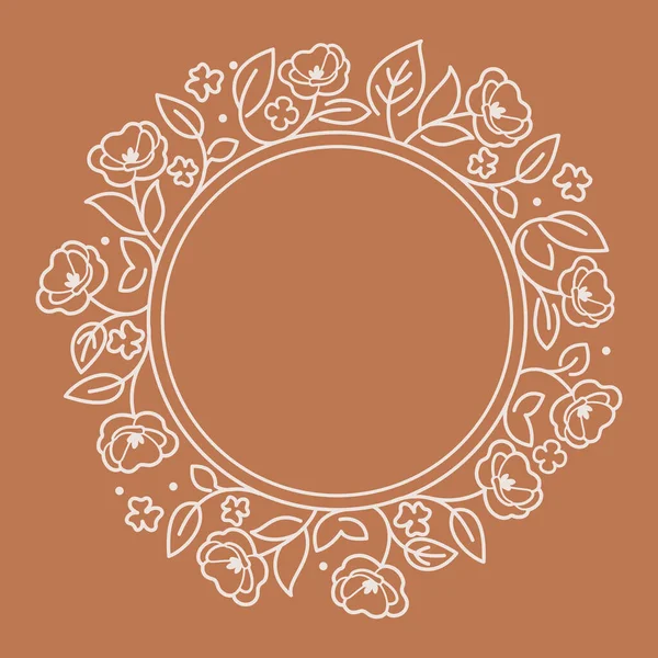 Round flourish frame — Stock Vector