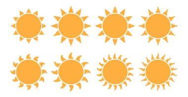 Güneş simgesi seti