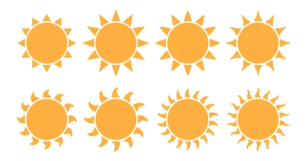 Conjunto de ícones sol — Vetor de Stock
