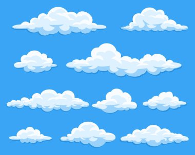 Çizgi film bulutları kümesi