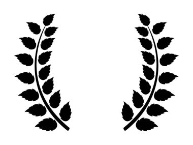 Beyaz arkaplanda Laurel simgesi