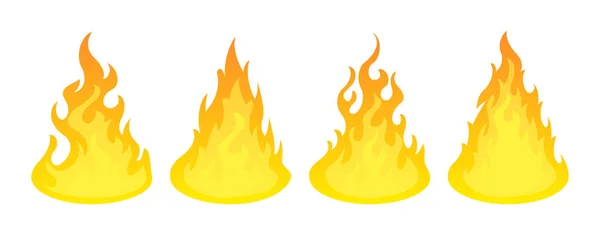 Bonfire icon set. Design element — Stock Vector