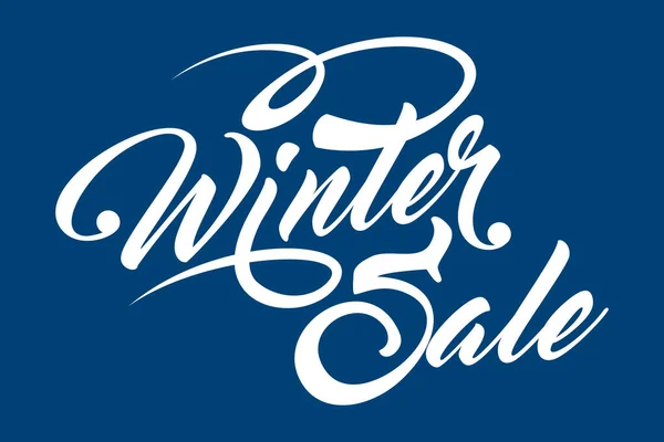 Winter sale calligraphic text — Stock Vector