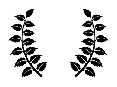 Beyaz arkaplanda Laurel simgesi