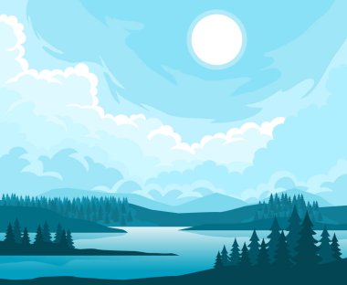 Sisli manzara arkaplanı