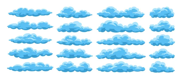 Set of cartoon clouds — Stock Vector