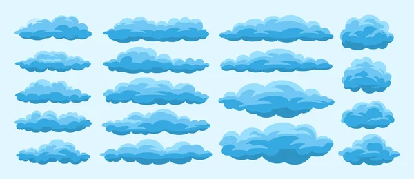 Set van cartoon wolken — Stockvector