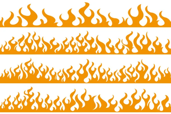 Randen van het vlammenframe — Stockvector