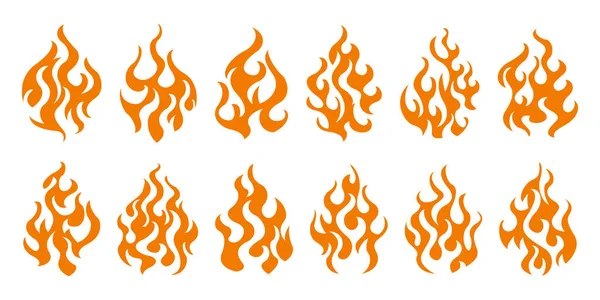 Zestaw ikon ogniska — Wektor stockowy