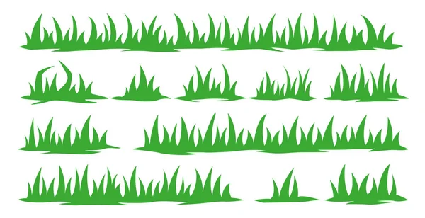 Colección de hierba verde — Vector de stock