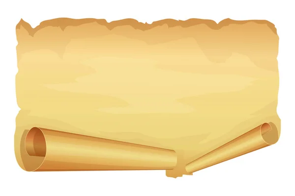 羊皮紙の大きなゴールデン スクロール — ストックベクタ