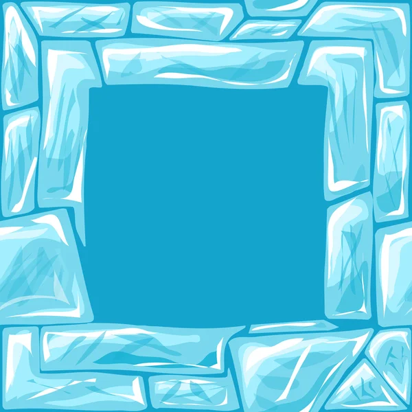 Cadre carré sur glace motif sans couture — Image vectorielle