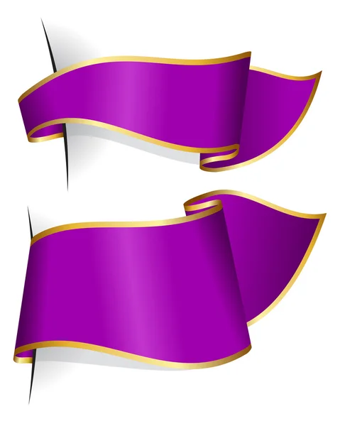 紫色のリボン コレクション — ストックベクタ